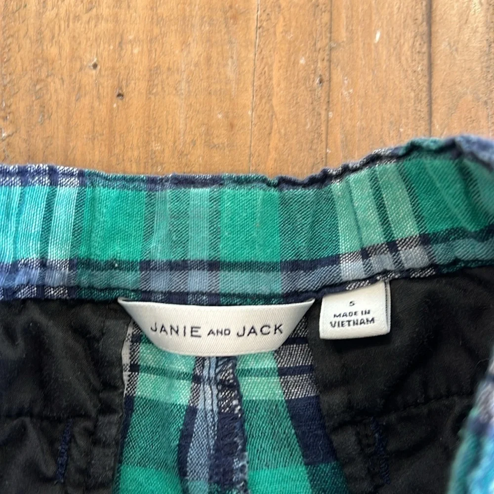Janie and jack plaid linen shorts